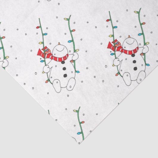Papier Mousseline Cute Snowman (Détail)