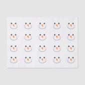 Papier Mousseline Cute Snowman Face Simple Motif (Recto)