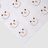 Papier Mousseline Cute Snowman Face Simple Motif (Détail)