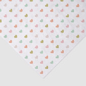 Papier Mousseline Cute Soft Pastel Motif de Coeurs (Détail)