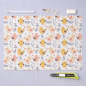 Papier Mousseline Cute Spring Chicks et modèle floral (Artisanat)