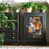 Papier Mousseline Cute Steampunk Beagle Dog Aviator EZ1L Decoupage