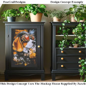 Papier Mousseline Cute Steampunk Beagle Dog Aviator EZ1R Decoupage