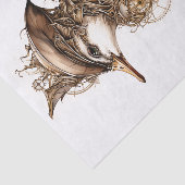 Papier Mousseline Cute Steampunk Canard engrenages Cogs Casquette Dé (Détail)