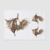 Papier Mousseline Cute Steampunk Canard Gears Cogs Casquette Découpa (Recto)