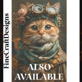 Papier Mousseline Cute Steampunk Chat Whimsical Attire A5R Découpage