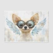Papier Mousseline Cute Steampunk Chihuahua Avec Ailes AV7 Découpage (Recto)