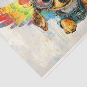 Papier Mousseline Cute Steampunk Dachshund Avec Ailes AV8 Découpage (Détail)