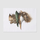 Papier Mousseline Cute Steampunk Oiseaux engrenages Cogs Casquette D (Recto)