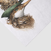Papier Mousseline Cute Steampunk Oiseaux engrenages Cogs Casquette D (Détail)