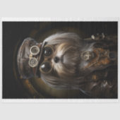 Papier Mousseline Cute Steampunk Shih Tzu Peinture Chien D4R Découpa (Recto)