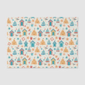 Papier Mousseline Cute Summer Beach Ocean Pattern Tissue Paper (Recto)