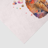 Papier Mousseline Cute Tabby Chat avec Coeurs (Détail)