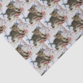 Papier Mousseline Cute Tabby Kitten À L'Air Surpris Motif (Détail)