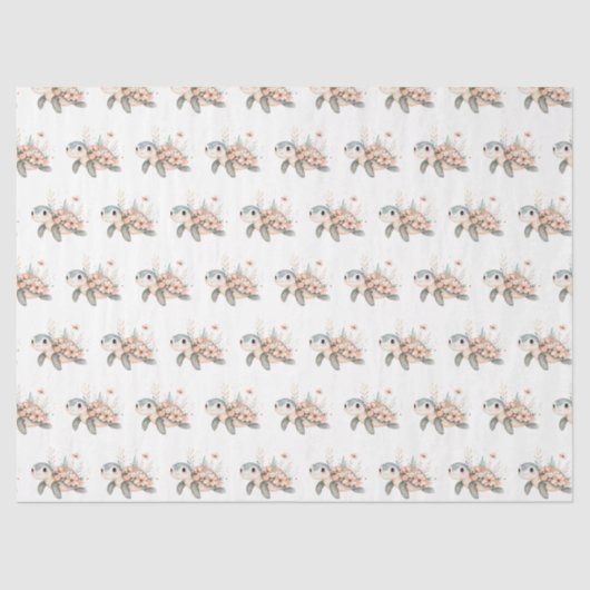 Papier Mousseline Cute Turtle (Recto)