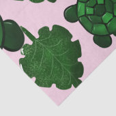 Papier Mousseline Cute Turtle Leaves Seamless Pattern, Tropical  (Détail)