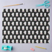 Papier Mousseline Cute Unicorn Chats Motifs noirs (Artisanat)