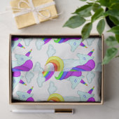 Papier Mousseline Cute Unicorn Rainbow Motif Kids Room decoupage (Cadeau)
