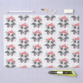 Papier Mousseline Cute Vampire Panda Bats Ghost White Halloween (Artisanat)