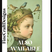 Papier Mousseline Cute Victorian Girl & Vines & Birds BD9 Découpage