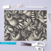 Papier Mousseline Cute Vintage Racoon sans couture (Artisanat)