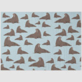 Papier Mousseline Cute Walrus Motif (Recto)
