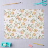 Papier Mousseline Cute Watercolor Leafy Peach Botanical (Artisanat)