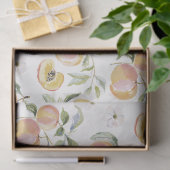 Papier Mousseline Cute Watercolor Leafy Peach Botanical (Cadeau)