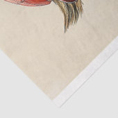 Papier Mousseline Cute Whimsical Steampunk Owl, Red AY4 Découpage (Détail)