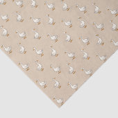 Papier Mousseline Cute White Goose Pattern Beige (Détail)