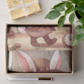 Papier Mousseline Cute White Rabbit Wonderland Whimsical Timekeeper (Cadeau)