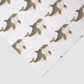 Papier Mousseline Cute Winter Arctic Whale (Détail)