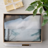 Papier Mousseline Cute Winter Raccoon with Gold Ornament Christmas (Cadeau)