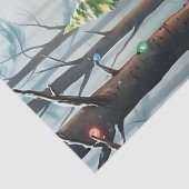 Papier Mousseline Cute Winter Raccoon with Gold Ornament Christmas (Détail)