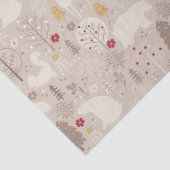 Papier Mousseline Cute Woodland Animaux Nordic Motif Noël (Détail)