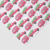 Papier Mousseline Cute Xmas Trailers RVs Trucks Christmas Holiday  (Détail)