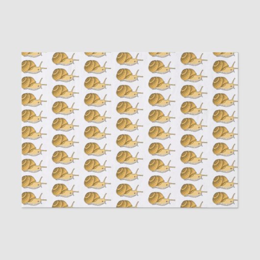 Papier Mousseline Cute yellow snail cartoon (Recto)