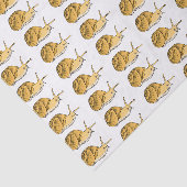 Papier Mousseline Cute yellow snail cartoon (Détail)