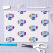 Papier Mousseline Cute Zebra Fish in a Zeppelin (Artisanat)