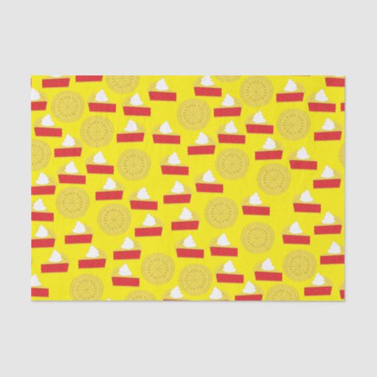 Papier Mousseline Cutie Pie Cherry 1er Anniversaire Thème de fête (Recto)