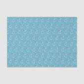 Papier Mousseline Cyan d'hiver Cute Snowman Motif (Recto)