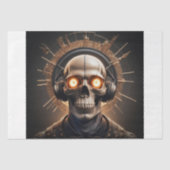 Papier Mousseline Cyber Skull Symphony Decoupage (Recto)