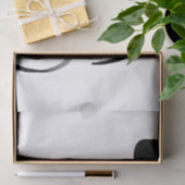 Papier Mousseline Cycle de rotation : noir et blanc Abstrait (Cadeau)