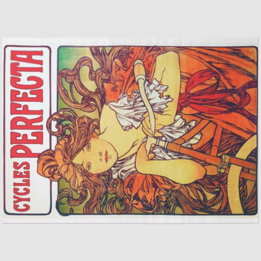 Papier Mousseline Cycles Perfecta, Mucha (Recto)