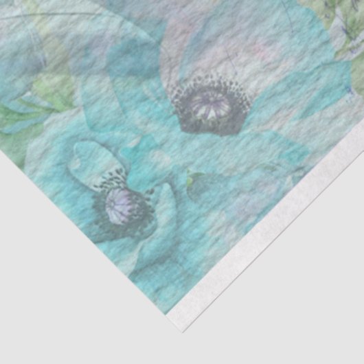 Papier Mousseline Cygne bleu et papillon (Détail)