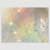 Papier Mousseline Cygnes Automne Lac Mason Jar Lumières à cordes (Recto)