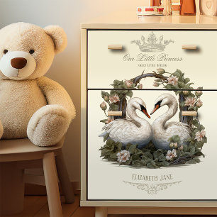 Papier Mousseline Cygnes de découpage florales Vintage Shabby Chic