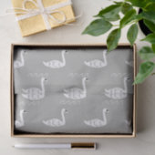 Papier Mousseline Cygnes et vagues (Cadeau)