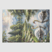 Papier Mousseline Cygnes Lakeside - Découpage - (Recto)