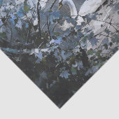 Papier Mousseline Cygnes neigeux, hiver sur l'étang (Détail)